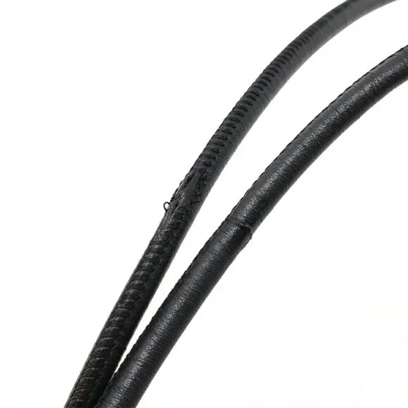 CHANEL Black Leather Logo Pochette Shoulder Bag - Picture 5 of 10